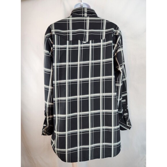 Vtg Flying Hoss‎ Ranch Wear Pearl Snap Shirt Western Guitar Skater Plaid XL XXL - Picture 5 of 16